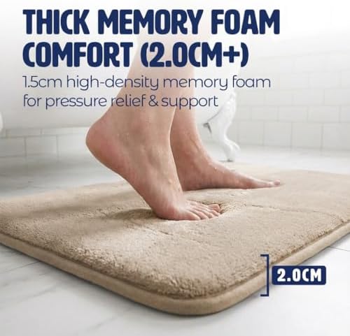 Muddy Mat® Memory Foam Bath Mat – Velvet Soft Non Slip Bathroom Rugs