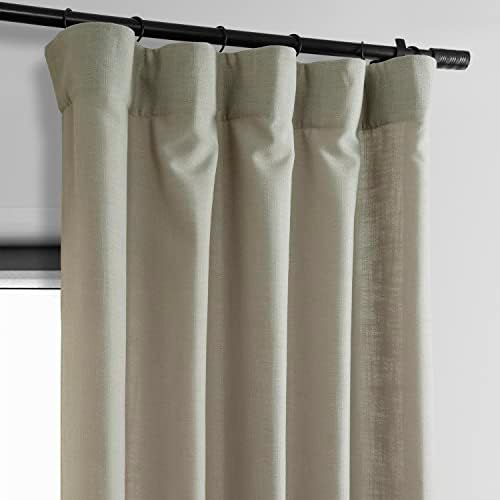 HPD Half Price Drapes Classic Semi Sheer Faux Linen Curtains for