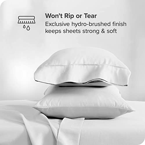 Bare Home Split King Sheet Set - 1800 Ultra-Soft (Split King, White)