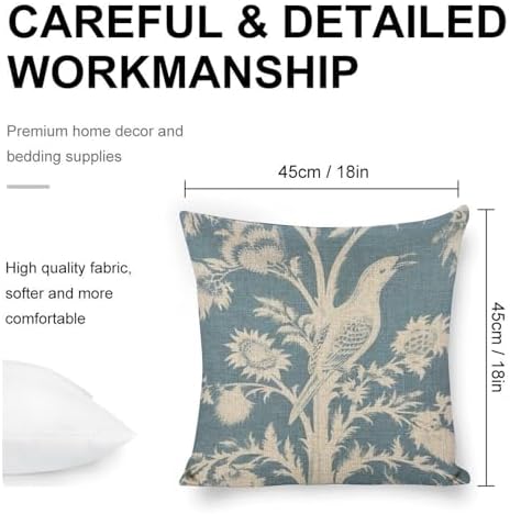 2 Pack, Square Decorative Pillow Covers, 18", Throw Pillow Sham with