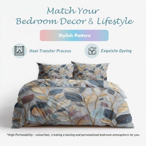 Leaf Duvet Cover King Size 3 Piece