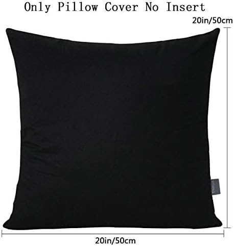 Thmyo 4-Pack 100% Cotton Solid Decorative Throw Pillow Case 20x20inch