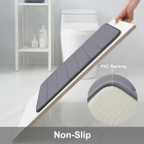 Memory Foam Bath Mat Set, 3 Pcs Memory Foam Bathroom Rugs, Bathroom