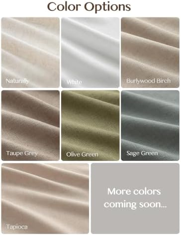 Liz Pinch Pleated Linen Curtains Light Filtering Curtains for Living