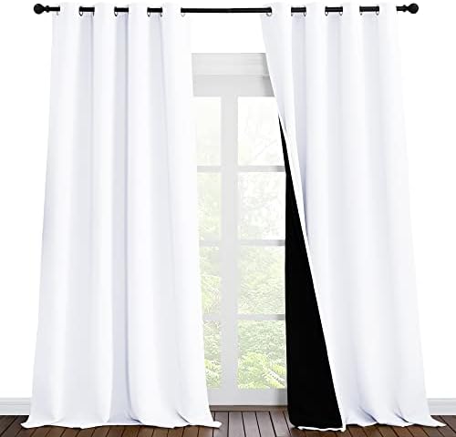 NICETOWN White Blackout Curtains for Bedroom 55" Wide x 96" Long 2