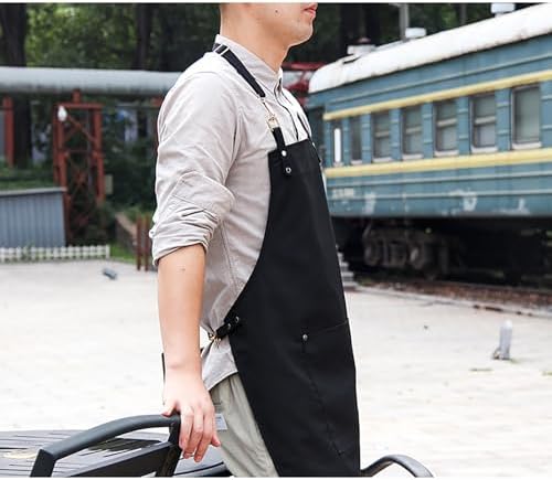 Canvas Chef Apron with Pockets, Adjustable, Suitable for Kitchen