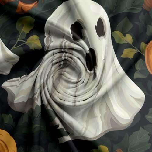 Charcoal Gray Retro Halloween Oil Painting Duvet Cover Set For Women