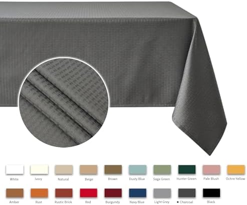 maxmill Square Jacquard Tablecloth Waterproof Spillproof Wrinkle