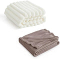 Bedsure Fleece King Size Blankets for Bed Mocha Brown&King Size