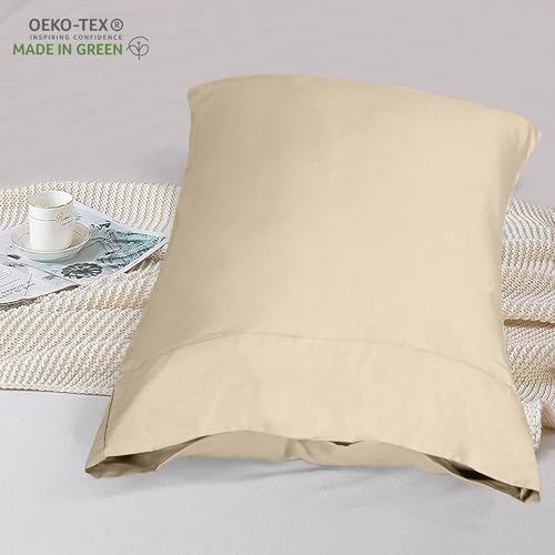 ROYALE LINENS 300 Thread Count 100% Cotton Pillow Cases Queen Size Set