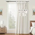 Ivory Bei Tab Top ain 34x63 Inches | Light Reducing Lined Cotton Linen