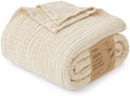 Love's cabin 100% Cotton Muslin Blanket California King, Beige