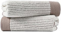 sense gnosis Beige Ribbed Striped Hand Towels Soft Absorbent Face