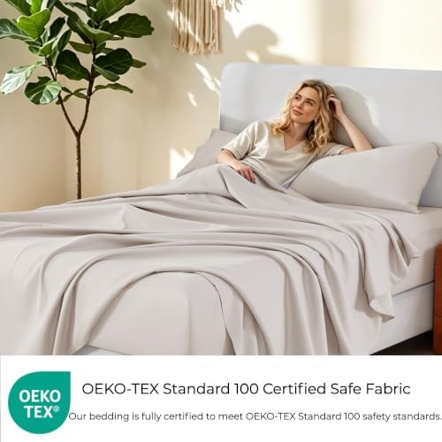 Shunjie Home King Size Sheets Set- 1800TC Microfiber Deep Pocket Bed