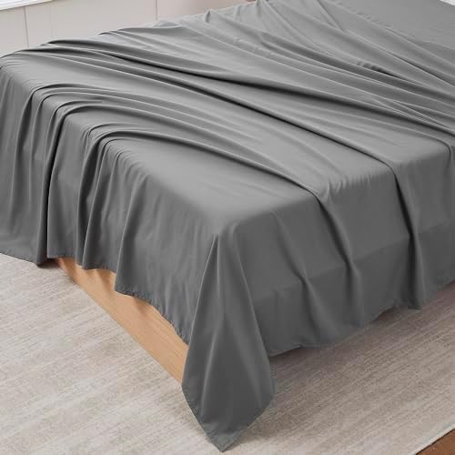 King Size Flat Sheet Only - Ultra Soft & Breathable Brushed Microfiber