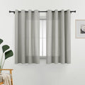 L.Z.E Non-See-Through Privacy Curtains 63 Inch Length 2 Panels Set