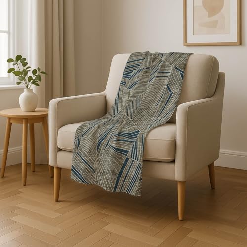 Addison Rugs ASB915 Taupe 50" x 70" Oversized Sherpa Throw Blanket