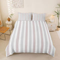 Feelyou Gray Stripes Duvet Cover King Size Boys Girls Geometric