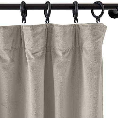 cololeaf Extra Wide Curtain Panels 120" W x 84" L Velvet Curtains Flat