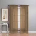 Interior Trends 2 Piece Fully Stitched Sheer Voile Window Panel