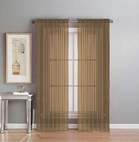 Interior Trends 2 Piece Fully Stitched Sheer Voile Window Panel