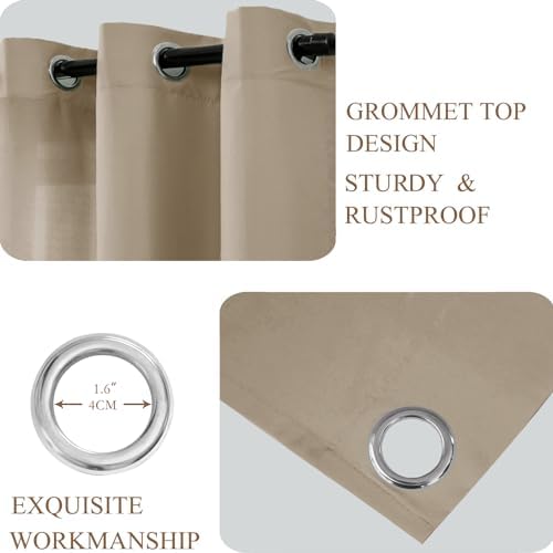 L.Z.E Non-See-Through Privacy Curtains 84 Inches Long 2 Panels Set