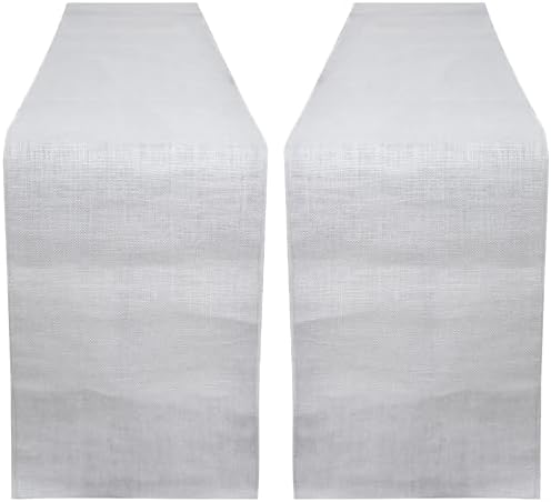 RAJRANG Jute Table Runner Long Rise Grey Burlap Table Runners for