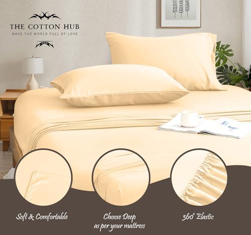 Twin Size Sheets Set - 4 PC Iconic Collection Bedding - 600-Series