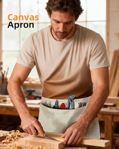 Canvas Work Waist Apron with 3 Pocket