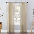 No. 918 Bondi 2-pack Linen Texture Jute Tabs Semi-Sheer Tab Top