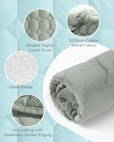Cottonblue Small Weighted Lap Blanket 7lbs for Adults Teens 24"x29"