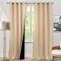 BGment Beige Blackout Curtains for Living Room 108 Inches Long 2