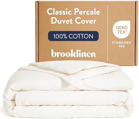 Brooklinen Percale Duvet Cover Crisp & Cooling - Full/Queen, Cream