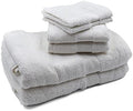 Linteum Textile Luxury Bath Towel Set 6 Piece White – 100% Cotton