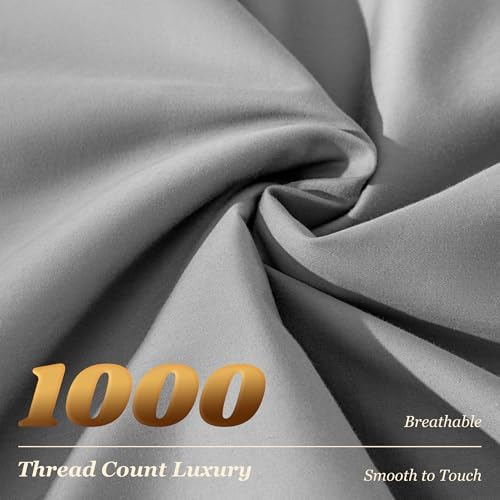 LBRO2M 100% Egyptian Cotton Sheet 1000 TC, Durable 16” Deep Pocket