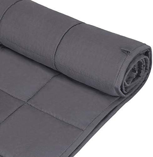 Nova Microdermabrasion Weighted Blanket (15 lbs, 48”x72” Grey) Cooling