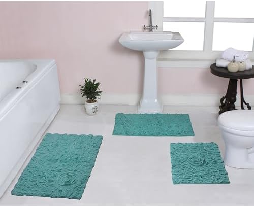 Home Weavers Modesto Collection 100% Cotton Tufted Bath Rugs, Extra