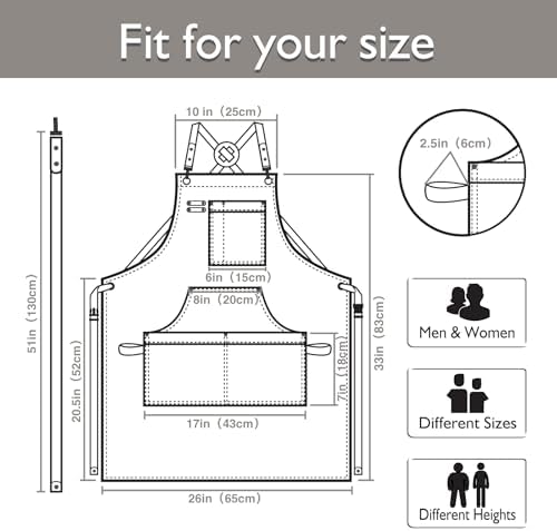 10 Pack Kitchen Apron, Work Apron, Canvas Apron, Dark Gray