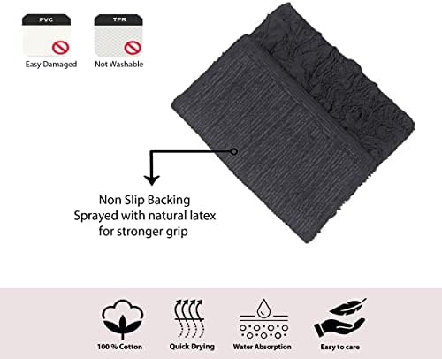 Home Weavers Modesto Bath Rug 100% Cotton Bathroom Rugs Set, Washable