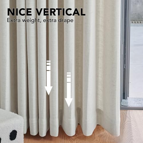 Deconovo Light Filtering Sheer Curtains 108 Inches Long for Living