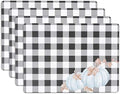 KAF Home Cork Placemats 16 x 12-Inch Set of 4 (Buff Check Pumpkin)