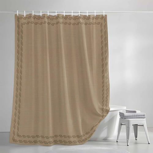 Shower Curtain Minimalist Tan Waterproof Shower Curtain for Bathroom
