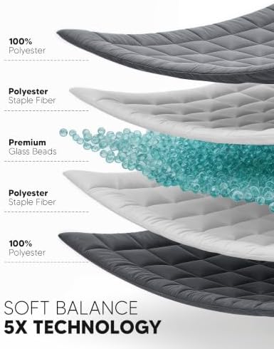 Weighted Blanket Twin Size 48x72 Inch, 12 lbs Heavy Blanket, Grey