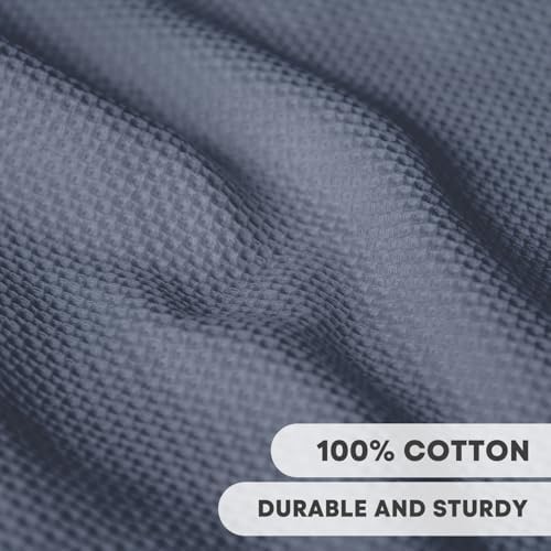 Artoid Mode 100% Cotton Dark Grey Waffle Weave Kitchen Dish Cloths