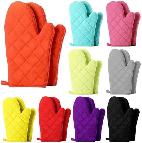 9 Pair Oven Mitts Set, 10.6 Inch Extra Long Heat Resistant Kitchen