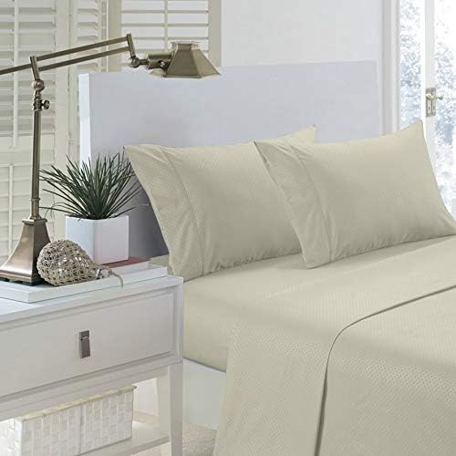 Ultra Soft 1800 Series Premium Comfort 4 Piece Sheet Set (Full, Ivory)