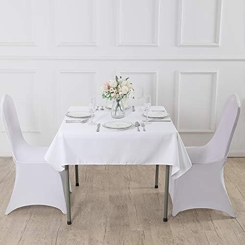CupuamonSquare Tablecloth 70x70 inch Washable Polyester Fabric Table