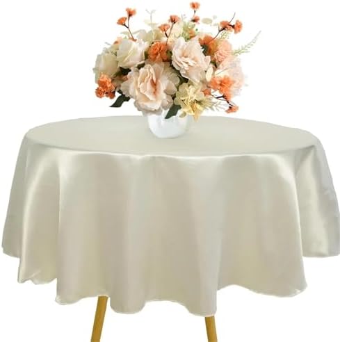 Round Satin Tablecloth Wedding Party Decoration Restaurant Coffee