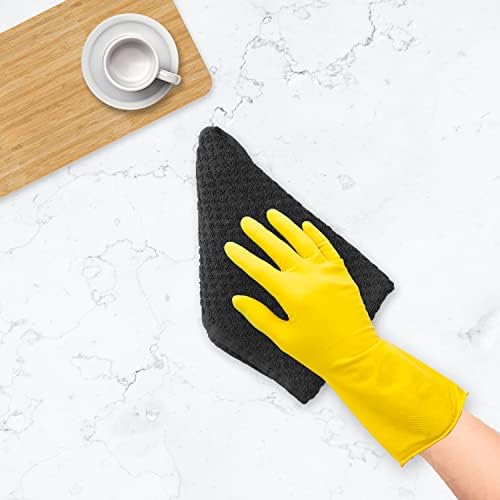 Infinitee Xclusives Pack of 4 Grey Bath Towels + Pack of 6 Kitchen