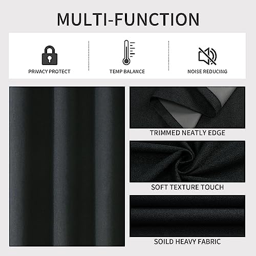 Joydeco Blackout Curtains 120 Inches Long 2 Panels Burg, Room